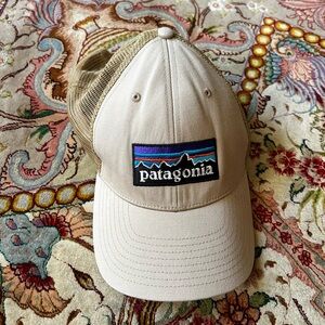Patagonia Beige Adjustable Men’s P-6 Logo Trucker Hat